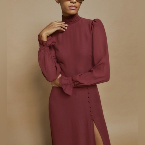 Reformation Stevie Dress in Plum - Picture 3 of 10